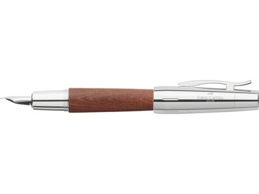Vulpen Faber Castell E-motion chroom/ bruin perenhout M