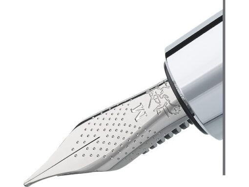 Faber Castell vulpen Faber-Castell E-motion chroom/ donkerbruin perenhout M