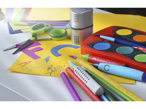 Faber Castell puntenslijper Faber-Castell GRIP 2001 Trio zilver