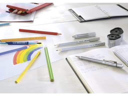 Faber Castell puntenslijper Faber-Castell GRIP 2001 Trio zilver