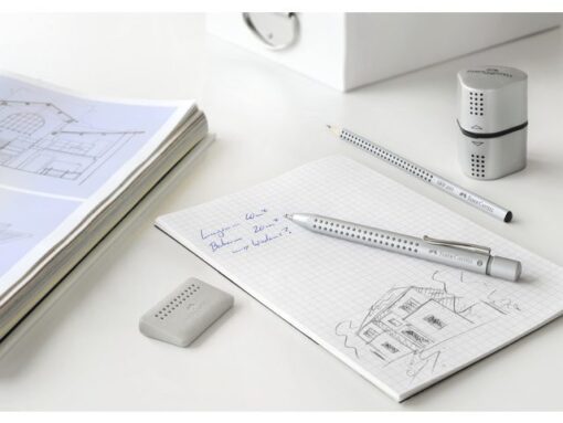 Faber Castell puntenslijper Faber-Castell GRIP 2001 Trio zilver