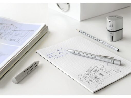 Faber Castell puntenslijper Faber-Castell GRIP 2001 Trio zilver