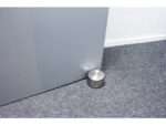 Kangaro KTC Deurstopper Kangaro metaal, hoog, chroom, 1800 gram,        afmeting: Ø11x7cm hoog