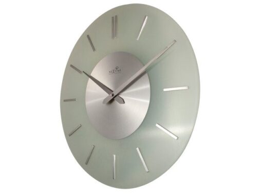 Wandklok NeXtime dia. 40 cm, melkglas, 'Stripe' Radio       Controlled