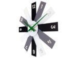 Design wandklok - 40cm- Stille klok - Zwart - Acryl -       NeXtime "Plexi"