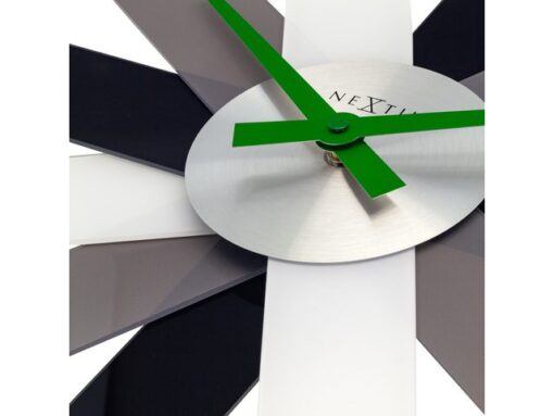 Design wandklok - 40cm- Stille klok - Zwart - Acryl -       NeXtime "Plexi"