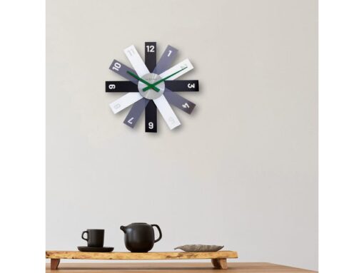 Design wandklok - 40cm- Stille klok - Zwart - Acryl -       NeXtime "Plexi"