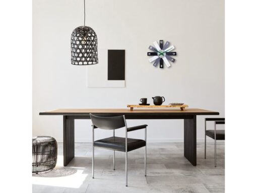 Design wandklok - 40cm- Stille klok - Zwart - Acryl -       NeXtime "Plexi"