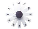 Design wandklok - 40cm- Stille klok - Zwart - Acryl -       NeXtime "Plexi"