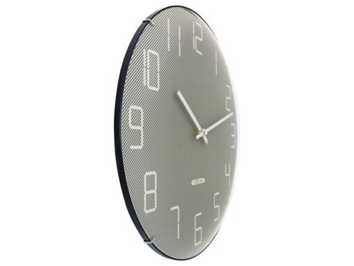 Wandklok Nextime dia 35cm bolvormig glas grijs kunststof    Shade