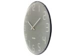 Wandklok Nextime dia 35cm bolvormig glas grijs kunststof    Shade