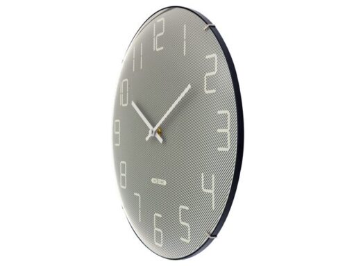Wandklok Nextime dia 35cm bolvormig glas grijs kunststof    Shade