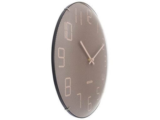 Wandklok Nextime dia 35cm bolvormig glas roze kunststof     Shade