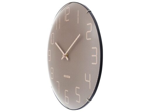 Wandklok Nextime dia 35cm bolvormig glas roze kunststof     Shade