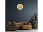 Wandklok Nextime dia 50cm bolvormig glas geel kunststof Deep