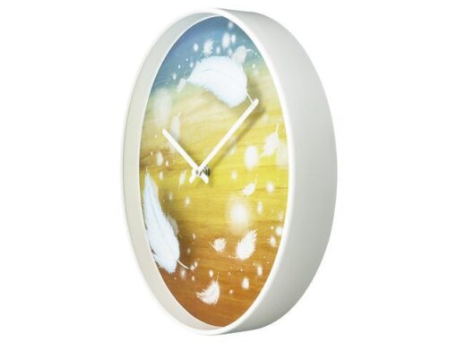 Wandklok Nextime dia 30cm multicolour kunststof Feathers