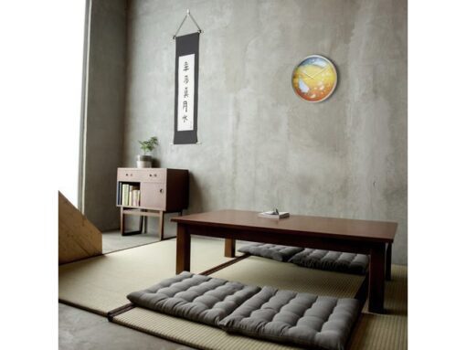 Wandklok Nextime dia 30cm multicolour kunststof Feathers