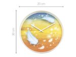 Wandklok Nextime dia 30cm multicolour kunststof Feathers