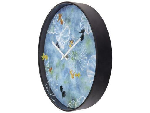 Wandklok Nextime dia 30cm blauw kunststof Pond