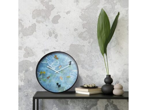 Wandklok Nextime dia 30cm blauw kunststof Pond