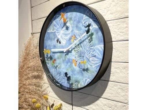 Wandklok Nextime dia 30cm blauw kunststof Pond