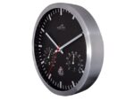 Wandklok Nextime dia 25cm zwart aluminium Radio Controlled