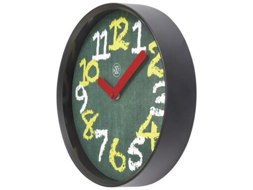 NeXtime Wandklok NXT dia 30cm Groen Plastic Chalkboard