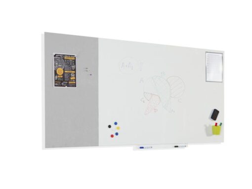 Prikbord Rocada Skinpinboard 75x115cm stof grijs