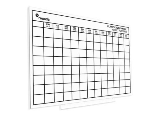Whiteboard Rocada Skinplanner maanden 75x115cm wit gelakt
