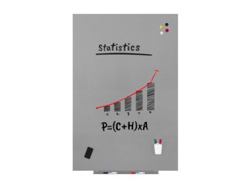 Whiteboard Rocada Skinpro 100x150cm grijs gelakt