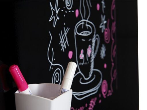 Whiteboard Rocada Skinliquid 75x115cm zwart gelakt
