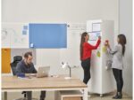 Whiteboard Rocada Skincube 55x55x200cm mobiel wit met 4     zijden