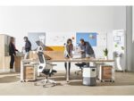 Whiteboard Rocada Skincube 55x55x200cm mobiel wit met 4     zijden