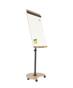 180 graden kantelbaar tot werkplek en verrijdbaar dankzij stevige voet met 5 zwenkbare wielen met remsysteem. Het bord is magnetisch en te beschrijven met whiteboard markers; het oppervlak is droog uitwisbaar.Maak het nooit schoon met alcohol of schurende producten
