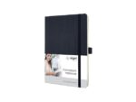 Sigel Notitieboek Conceptum Pure A5 zwart 5mm ruit softcover.     Genummerde pagina's, inhoudsopgave, sluiting d.m.v.