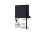 Sigel Notitieboek Conceptum Pure A5 zwart gelinieerd softcover.   Genummerde pagina's, inhoudsopgave, sluiting d.m.v.