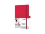 Sigel Notitieboek Conceptum Pure A5 rood 5mm ruit softcover.      Genummerde pagina's, inhoudsopgave, sluiting d.m.v.