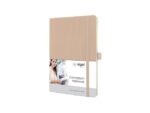 Sigel Notitieboek Conceptum A5 Beige 5mm ruit softcover.          Genummerde pagina's, inhoudsopgave, sluiting d.m.v.