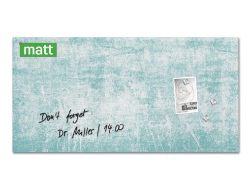 Glas-magneetbord Sigel Artverum Turquoise Wall mat          910x460x15mm