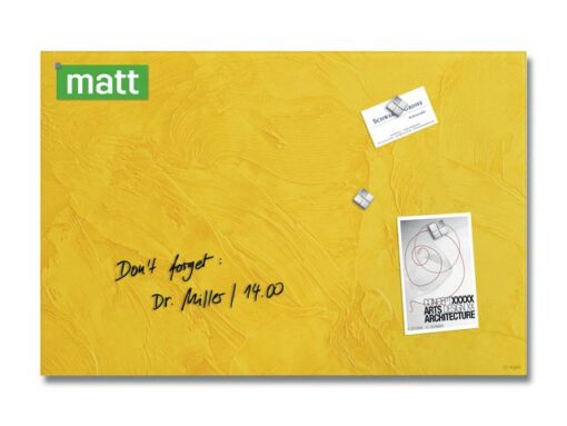 Glas-magneetboard Sigel Artverum Yellow Structure mat.      600x400x15mm