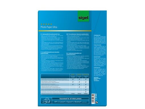 Sigel Inkjet Ultra fotopapier A4 190grs hoogglans 50 vel