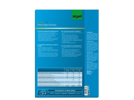 Sigel Inkjetfotopapier Everyday plus A4 wit 200gr glans 50 vel
