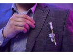 Terry Clip voor 2 pennen en/of potloden zilver