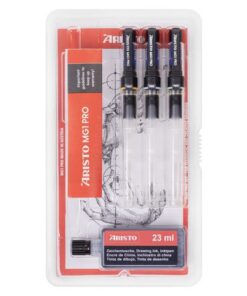 Tekenpen PRO Aristo College-set 4-delig 0.20-0.35-0.70mm    tekenpennen en tekeninkt 23ml zwart