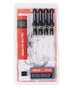 Tekenpen PRO Aristo College-set 5-delig                     0.30-0.50-0.70mm-1.00mm tekenpen en tekeninkt 23ml zwart