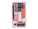Tekenpen PRO Aristo Studio-set 8-delig 0.20-0.40-0.60mm     tekenpennen, Geo-pen 0.5mm, teken inkt 23ml zwart, gum