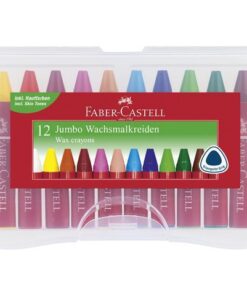 Faber Castell waskrijt Faber-Castell Jumbo etui à 12 stuks