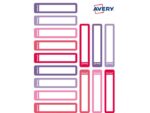 Naam etiket mini Avery 30stuks assorti rood Family