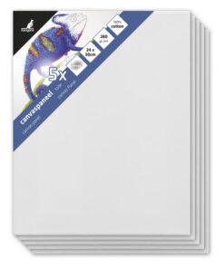 Canvaspaneel Kangaro 24x30 cm set 5 stuks 3mm board 280gr   katoen 3x primed