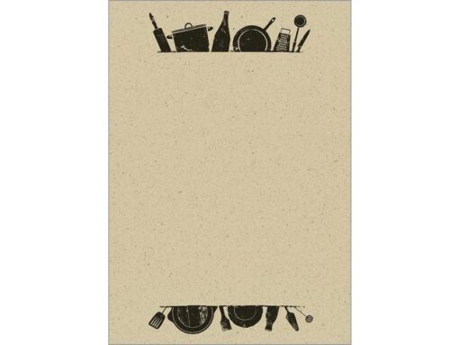 Papier met motief Sigel, Kitchen utensils, tweezijdig       motief, gras papier, FSC Mix Credit (Ink/Laser/Copy), 100